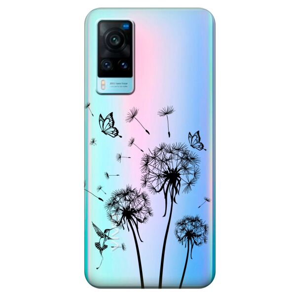 

Прозрачный силиконовый чехол iSwag для Vivo X60 с рисунком - Одуванчики (KS10696)