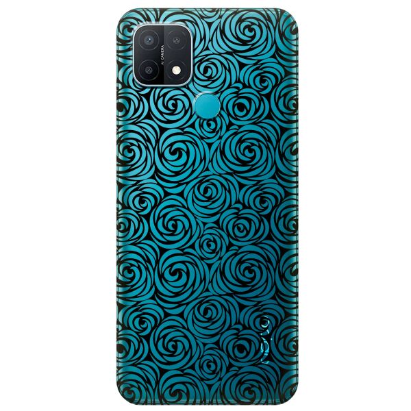 

Прозрачный силиконовый чехол iSwag для OPPO A15 с рисунком - Черные узоры (KS11248)