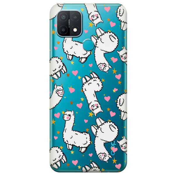 

Прозрачный силиконовый чехол iSwag для OPPO A15 с рисунком - Ламы (KS11272)