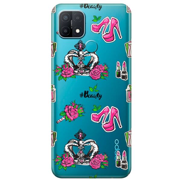 

Прозрачный силиконовый чехол iSwag для OPPO A15 с рисунком - Женский дизайн (KS11280)