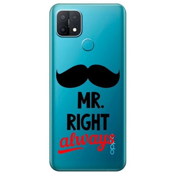 

Прозрачный силиконовый чехол iSwag для OPPO A15 с рисунком - Mr Right (KS11295)