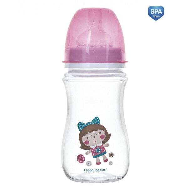 

Бутылочка с широким горлышком EasyStart Toys, 240 мл, розовая, Canpol babies