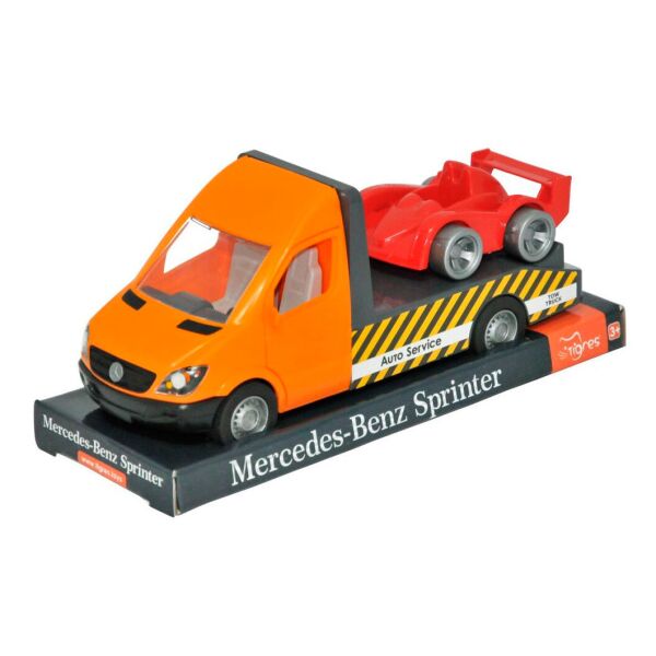 

Mercedes-Benz Sprinter эвакуатор (оранжевый) на планшетке, 1:24, Tigres