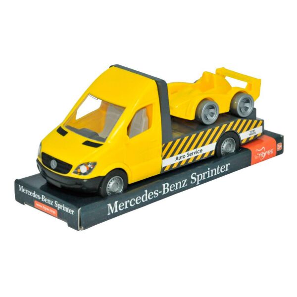 

Mercedes-Benz Sprinter эвакуатор (желтый) на планшетке, 1:24, Tigres