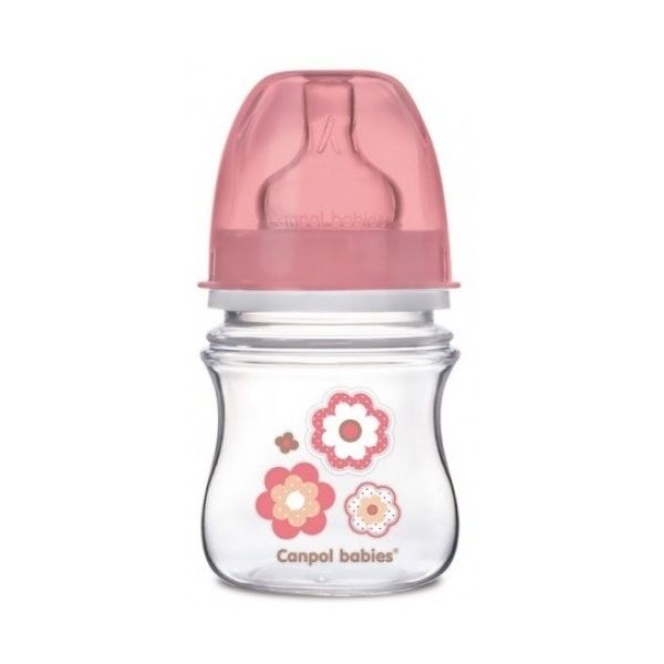 

Бутылочка с широким горлышком Newborn baby, 120 мл, розовая, Canpol babies