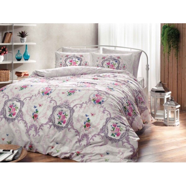 

Комплект постельного белья Tac ранфорс - Selina lila лиловый полуторное