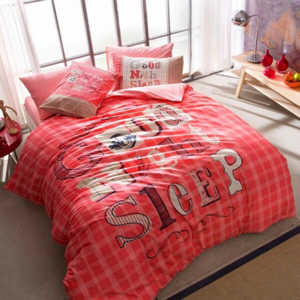 

Комплект постельного белья Tac Ranforce Teen - Good Night розовый подростковое