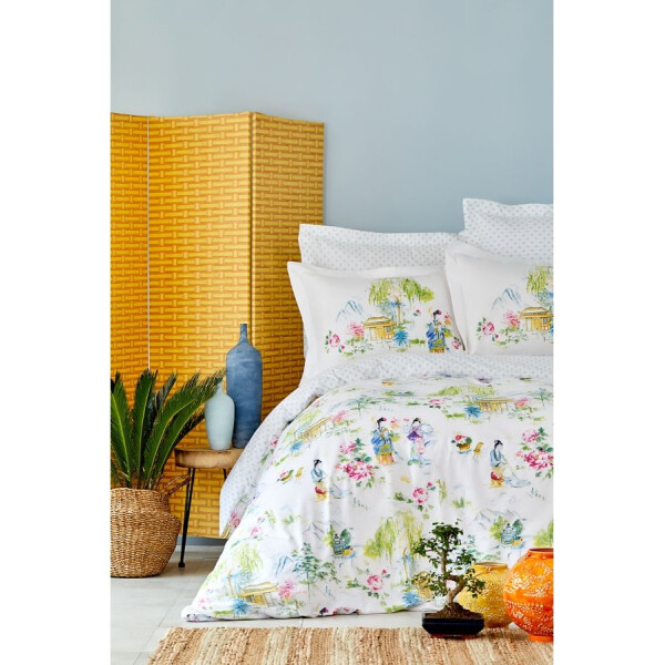 

Комплект постельного белья Karaca Home - Hinata yesil 2019-2 зеленый пике 220*230 евро
