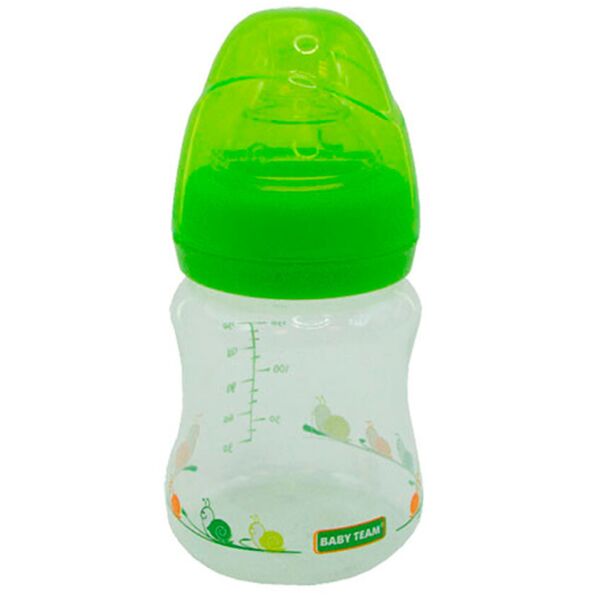 

Бутылочка для кормления с широким горлом (салатовый цвет), 150 мл, Baby Team