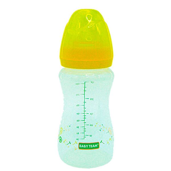 

Бутылочка для кормления с широким горлом, желтый цвет, 250 мл, Baby Team