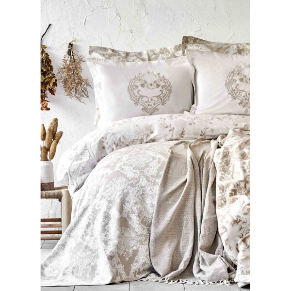 

с покрывалом + плед Karaca Home - Quatre royal gold 2020-1 золотой евро