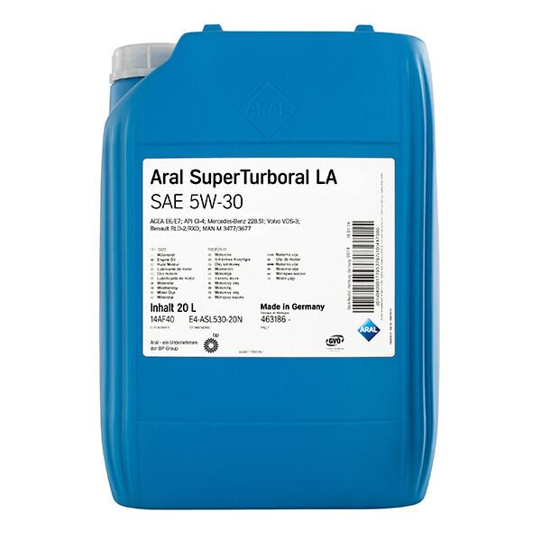 

Моторное масло Aral SuperTurboral LA SAE 5W-30 20л (15870E)