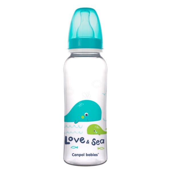 

Бутылка, 250 мл, бирюзовая, Love&Sea, Canpol babies