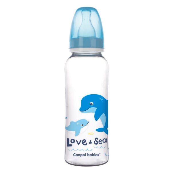 

Бутылка, 250 мл, голубая, Love&Sea, Canpol babies