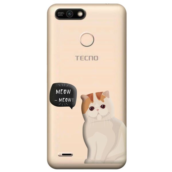 

Прозрачный силиконовый чехол iSwag для Tecno POP 2 Power (B1P) с рисунком - Котенок (KS10292)