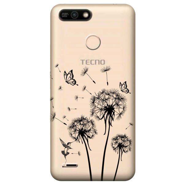 

Прозрачный силиконовый чехол iSwag для Tecno POP 2 Power (B1P) с рисунком - Одуванчики (KS10321)
