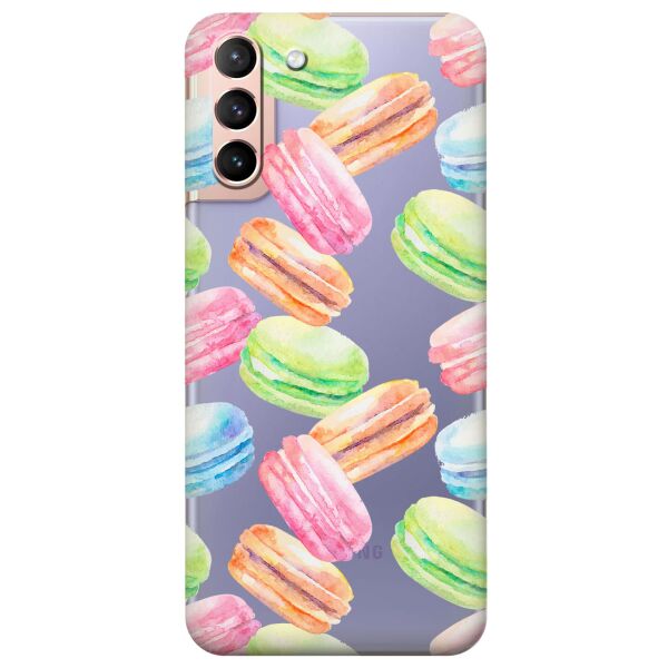 

Прозрачный силиконовый чехол iSwag для Samsung Galaxy S21 Plus с рисунком - Французские печенья (KS11032)