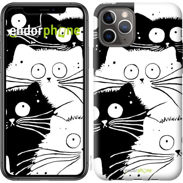 

Чехол на iPhone 11 Pro Коты v2 3565m-1788, Пластик матовый
