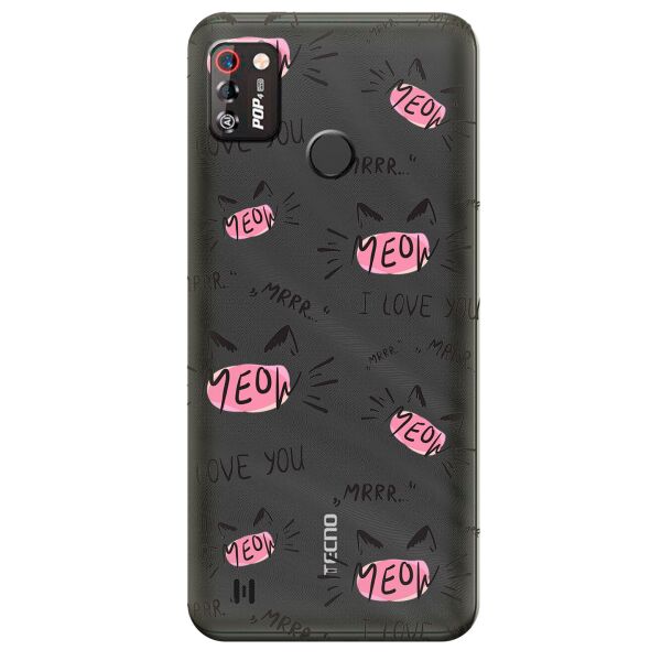 

Прозрачный силиконовый чехол iSwag для Tecno Pop 4 Pro (BC3) с рисунком - Кошачьи мордочки (KS9961)