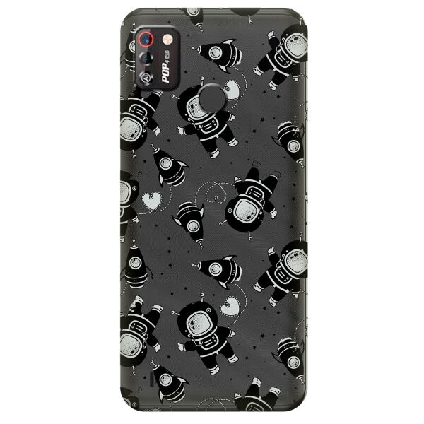 

Прозрачный силиконовый чехол iSwag для Tecno Pop 4 Pro (BC3) с рисунком - Космонавты (KS9969)