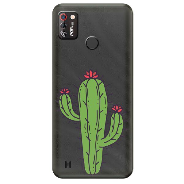 

Прозрачный силиконовый чехол iSwag для Tecno Pop 4 Pro (BC3) с рисунком - Тропический кактус (KS9971)