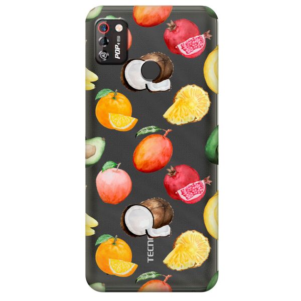 

Прозрачный силиконовый чехол iSwag для Tecno Pop 4 Pro (BC3) с рисунком - Фрукты (KS9981)