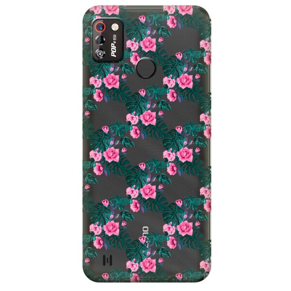 

Прозрачный силиконовый чехол iSwag для Tecno Pop 4 Pro (BC3) с рисунком - Цветочная лиана (KS9993)