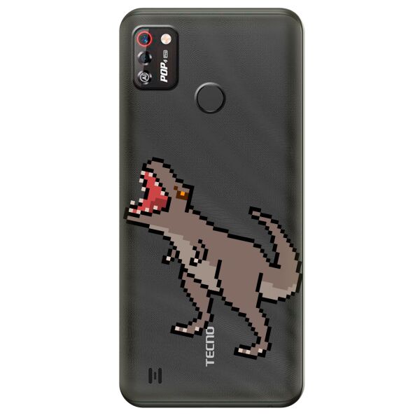

Прозрачный силиконовый чехол iSwag для Tecno Pop 4 Pro (BC3) с рисунком - Пиксельный динозавр (KS10000)