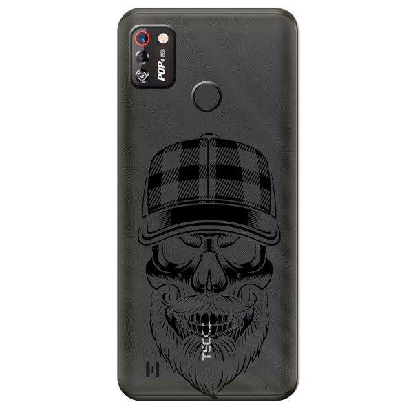 

Прозрачный силиконовый чехол iSwag для Tecno Pop 4 Pro (BC3) с рисунком - Бородатый череп (KS10001)