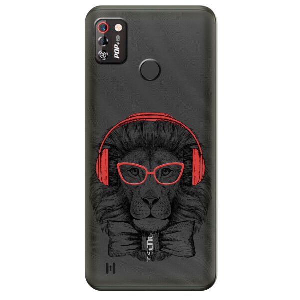 

Прозрачный силиконовый чехол iSwag для Tecno Pop 4 Pro (BC3) с рисунком - Лев (KS10007)