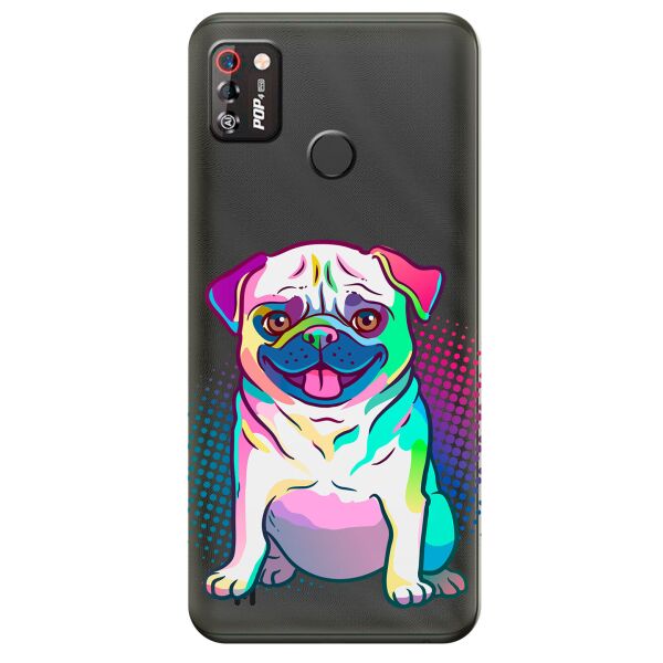 

Прозрачный силиконовый чехол iSwag для Tecno Pop 4 Pro (BC3) с рисунком - Мопс (KS10010)