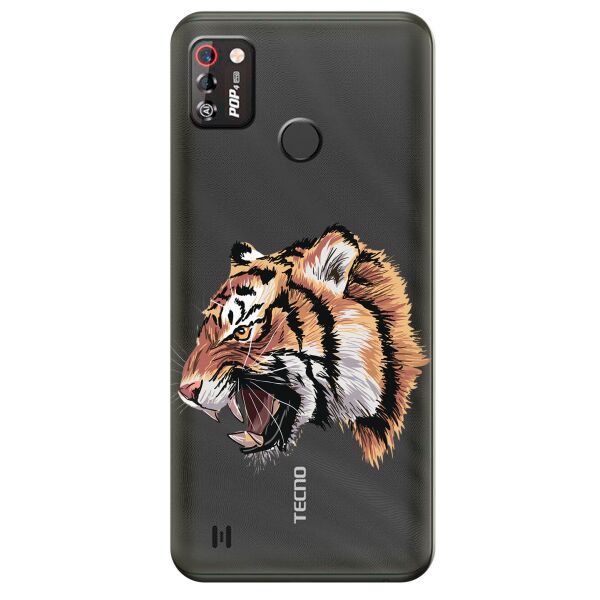 

Прозрачный силиконовый чехол iSwag для Tecno Pop 4 Pro (BC3) с рисунком - Тигр (KS10013)