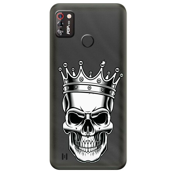 

Прозрачный силиконовый чехол iSwag для Tecno Pop 4 Pro (BC3) с рисунком - Царский череп (KS10015)