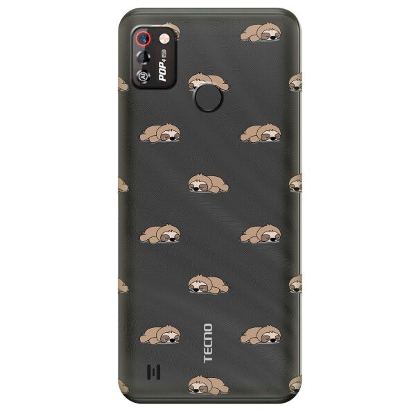 

Прозрачный силиконовый чехол iSwag для Tecno Pop 4 Pro (BC3) с рисунком - Спящие ленивцы (KS10016)