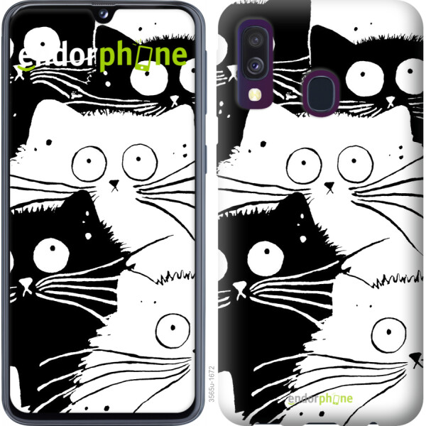 

Чехол на Samsung Galaxy A40 2019 A405F Коты v2 3565u-1672, Силикон