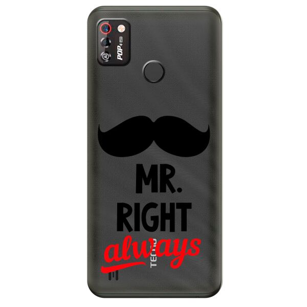 

Прозрачный силиконовый чехол iSwag для Tecno Pop 4 Pro (BC3) с рисунком - Mr Right (KS10020)