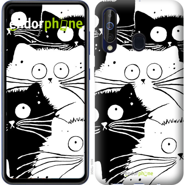 

Чехол на Samsung Galaxy A60 2019 A606F Коты v2 3565u-1699, Силикон