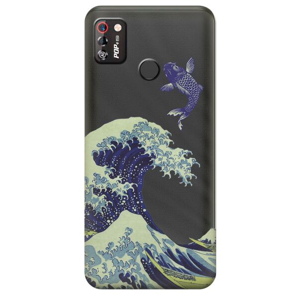 

Прозрачный силиконовый чехол iSwag для Tecno Pop 4 Pro (BC3) с рисунком - Большая волна в Канагаве (KS10025)