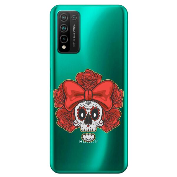 

Прозрачный силиконовый чехол iSwag для Huawei Honor 10x Lite с рисунком - Готический череп (KS10754)