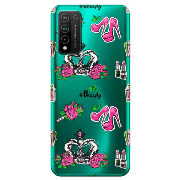 

Прозрачный силиконовый чехол iSwag для Huawei Honor 10x Lite с рисунком - Женский дизайн (KS10755)