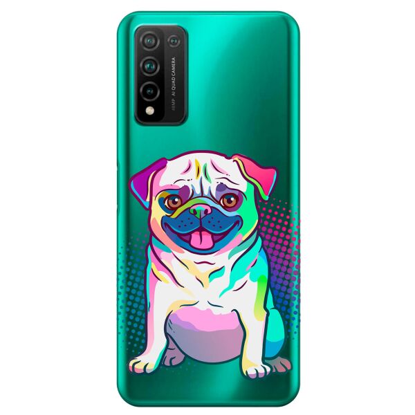 

Прозрачный силиконовый чехол iSwag для Huawei Honor 10x Lite с рисунком - Мопс (KS10760)