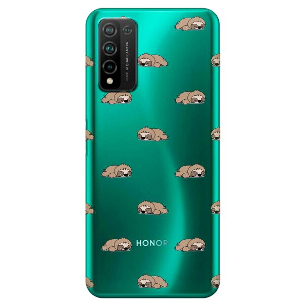 

Прозрачный силиконовый чехол iSwag для Huawei Honor 10x Lite с рисунком - Спящие ленивцы (KS10766)