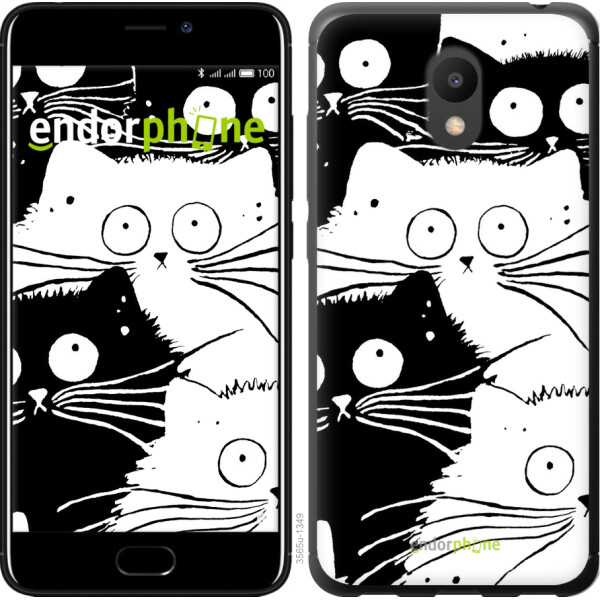 

Чехол на Meizu M6 Коты v2 3565u-1349, Силикон