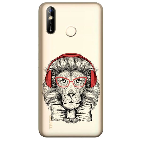 

Прозрачный силиконовый чехол iSwag для Tecno Pouvoir 3 Air с рисунком - Лев (KS9932)