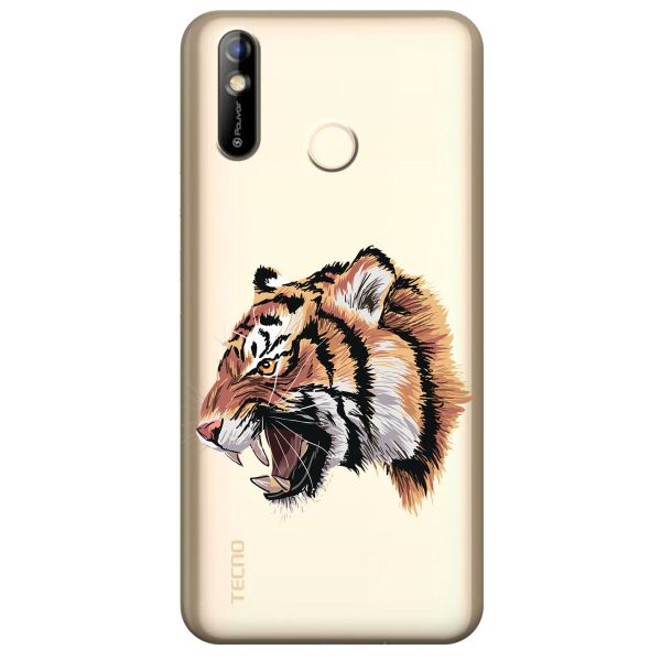 

Прозрачный силиконовый чехол iSwag для Tecno Pouvoir 3 Air с рисунком - Тигр (KS9938)