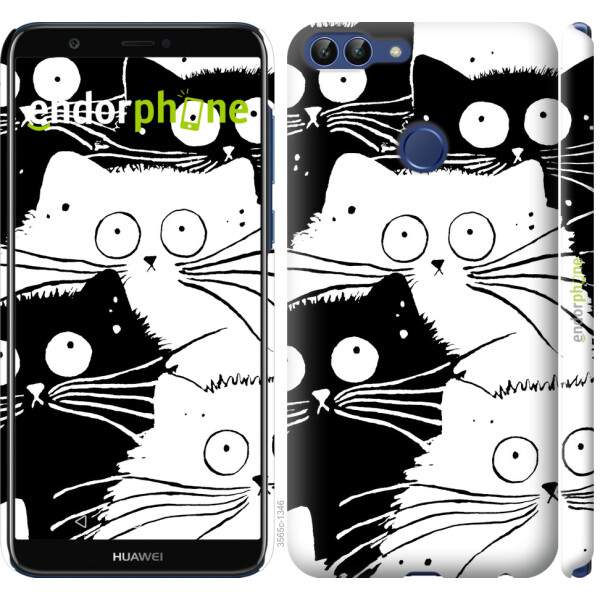 

Чехол на Huawei P Smart Коты v2 3565m-1346, Пластик матовый