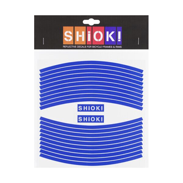 

Наклейки светоотражающие Schiok! на обод велосипеда голубые