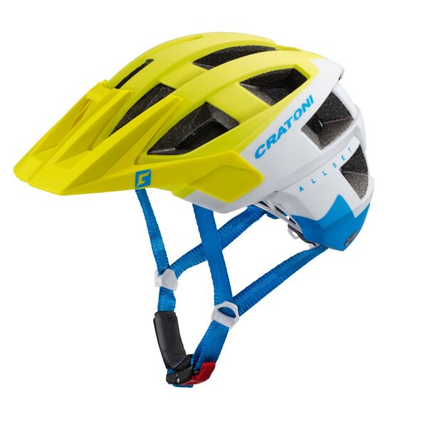 

Велошлем Cratoni Allset S/M (55-58 см) лайм/белый/голубой