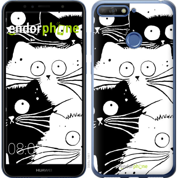 

Чехол на Huawei Y6 Prime 2018 Коты v2 3565u-1441