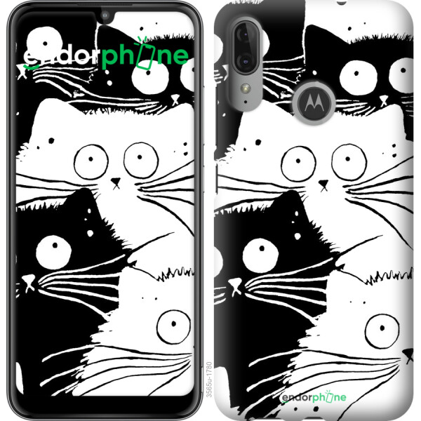 

Чехол на Motorola Moto E6 Plus Коты v2 3565u-1780